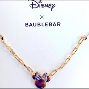 Disney BaubleBar Minnie Mouse Necklace.
